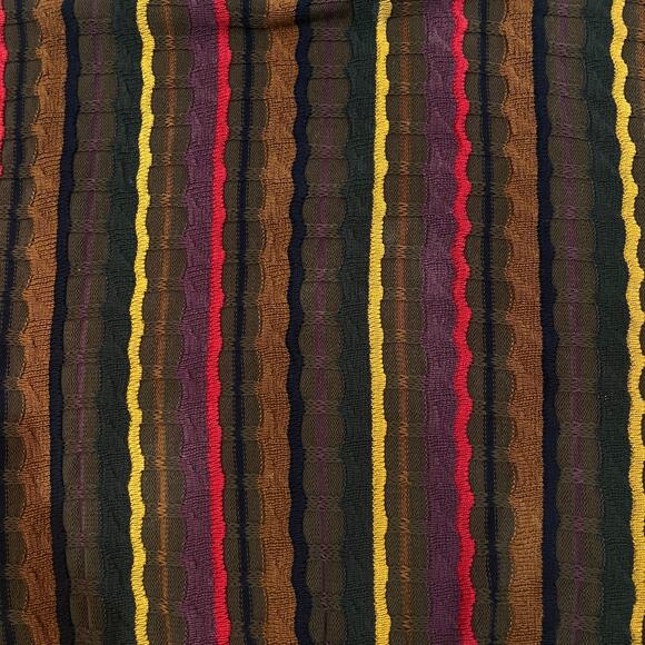 Vintage STRUCTURE Men's M large Textured Striped Knit Coogi style Sweater - Picture 5 of 7